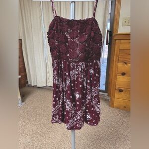 Forever 21- Burgundy bandana pattern dress.